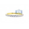 18K Yellow Gold 0.60 ct Diamond Womens Stackable Band Ring