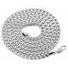 Italian 10K White Gold Solid Franco Mens Chain Necklace 4.5 mm