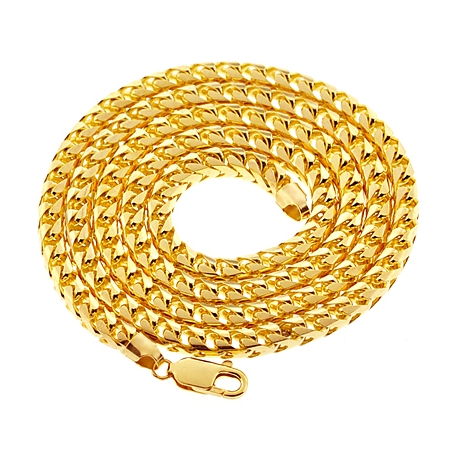 Italian 10K Yellow Gold Solid Franco Mens Chain 5.5 mm 30 36 40"