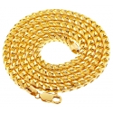 Italian 10K Yellow Gold Solid Franco Mens Chain 5.5 mm