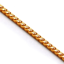 14K Yellow Gold Franco Solid Link Mens Chain 1.4 mm