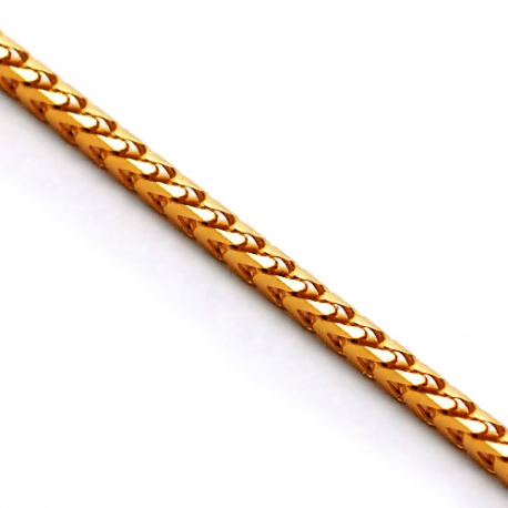 Italian 14K Yellow Gold Franco Solid Link Mens Chain 1.2 mm