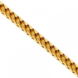 Italian 10K Yellow Gold Solid Franco Mens Chain 1.5 mm