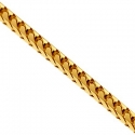 Italian 10K Yellow Gold Solid Franco Unisex Chain 1 mm