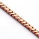 Italian 14K Rose Gold Solid Franco Unisex Chain 0.8 mm