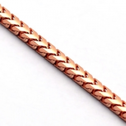 Italian 14K Rose Gold Solid Franco Mens Womens Chain 0.8 mm