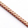 Italian 14K Rose Gold Solid Franco Mens Womens Chain 0.8 mm