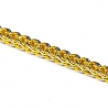 10K Yellow Gold Hollow Franco Diamond Cut Mens Chain 4 mm