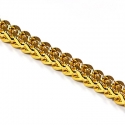 Italian 10K Yellow Gold Solid Franco Mens Chain 5 mm