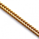 10K Yellow Gold Solid Franco Foxtail Mens Chain 2.5 mm