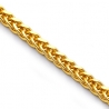 10K Yellow Gold Hollow Square Wheat Mens Chain 2.2 mm