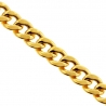 Italian 14K Yellow Gold Hollow Curb Link Mens Chain 8 mm