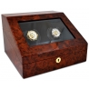 Double Watch Winder Orbita Siena Programmable W13020 Burl Wood