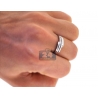 14K White Gold 0.30 ct Diamond Bride Groom 3 Wedding Rings Set