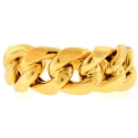 10K Yellow Gold Miami Cuban Link Mens Ring