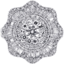 18K White Gold 2.23 ct Diamond Flower Cluster Womens Ring