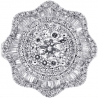 18K White Gold 2.23 ct Diamond Womens Cluster Ring