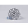 18K White Gold 2.23 ct Diamond Womens Cluster Ring