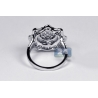 18K White Gold 2.23 ct Diamond Womens Cluster Ring