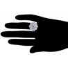 18K White Gold 2.23 ct Diamond Womens Cluster Ring