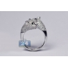18K White Gold 1.70 ct Diamond Two Heads Womens Panther Ring