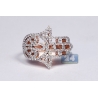 18K Rose Gold 0.58 ct Diamond Hamsa Hand Womens Ring