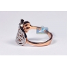 18K Rose Gold 0.58 ct Diamond Hamsa Hand Womens Ring