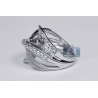 18K White Gold 0.80 ct Diamond Womens Crisscross Ring
