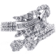 18K White Gold 1.16 ct Diamond Womens Bypass Ring