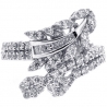 18K White Gold 1.16 ct Diamond Womens Bypass Ring