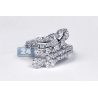 18K White Gold 1.16 ct Diamond Womens Bypass Ring