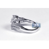 18K White Gold 1.16 ct Diamond Womens Bypass Ring