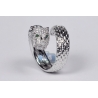 18K White Gold 1.30 ct Diamond Panther Head Womens Ring