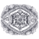 18K White Gold 4.28 ct Diamond Womens Floral Ring
