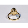 14K Yellow Gold 1.33 ct Diamond Womens Pear Shaped Ring