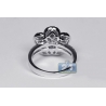 18K White Gold 1.51 ct Diamond Womens Flower Ring