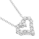 18K White Gold 0.75 ct Diamond Heart Pendant Necklace 18 inch