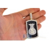 Mens Diamond Money Bag Framed Pendant 10K Yellow Gold 5.05 ct
