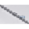 Womens Diamond Flower Drop Necklace 18K White Gold 15.53ct 18"
