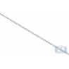Solid 18K White Gold Engravable ID Name Womens Necklace 18"