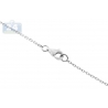 Solid 18K White Gold Engravable ID Name Womens Necklace 18"