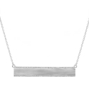 18K White Gold 0.45 ct Diamond Womens ID Necklace 18 Inches