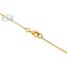 18K Yellow Gold Bezel Set Diamond Womens ID Name Necklace 18"