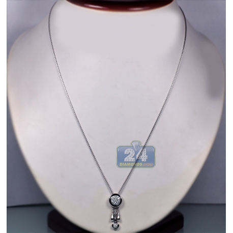 Adjustable Lariat Swirl Pendant Necklace