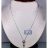 Womens Diamond Adjustable Lariat Necklace 18K White Gold