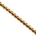 10K Yellow Gold Square Box Solid Link Womens Chain 0.8 mm
