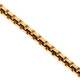 14K Yellow Gold Square Box Solid Link Mens Chain 1.2 mm