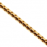 14K Yellow Gold Square Box Solid Link Mens Chain 1.2 mm