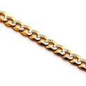 14K Yellow Gold Solid Cuban Diamond Cut Link Mens Chain 2 mm