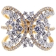14K Yellow Gold 1.87 ct Diamond Womens Abstract Ring